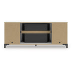 Signature Design by Ashley Brollevi White 60 TV Stand with Electric Fireplace for TVs up to 69