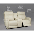 71.5 Leather Zero Gravity Power Recliner Loveseat Sofa with Power Headrest, USB&USB-C Port