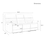 83.5 Leather Zero Gravity Power Reclining Sofa with Power Headrest and Power Lumbar,USB&USB-C Port