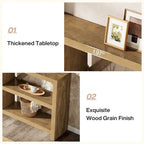 71 Long Console Table with 3 Tiers Storage, Industrial Sofa Table