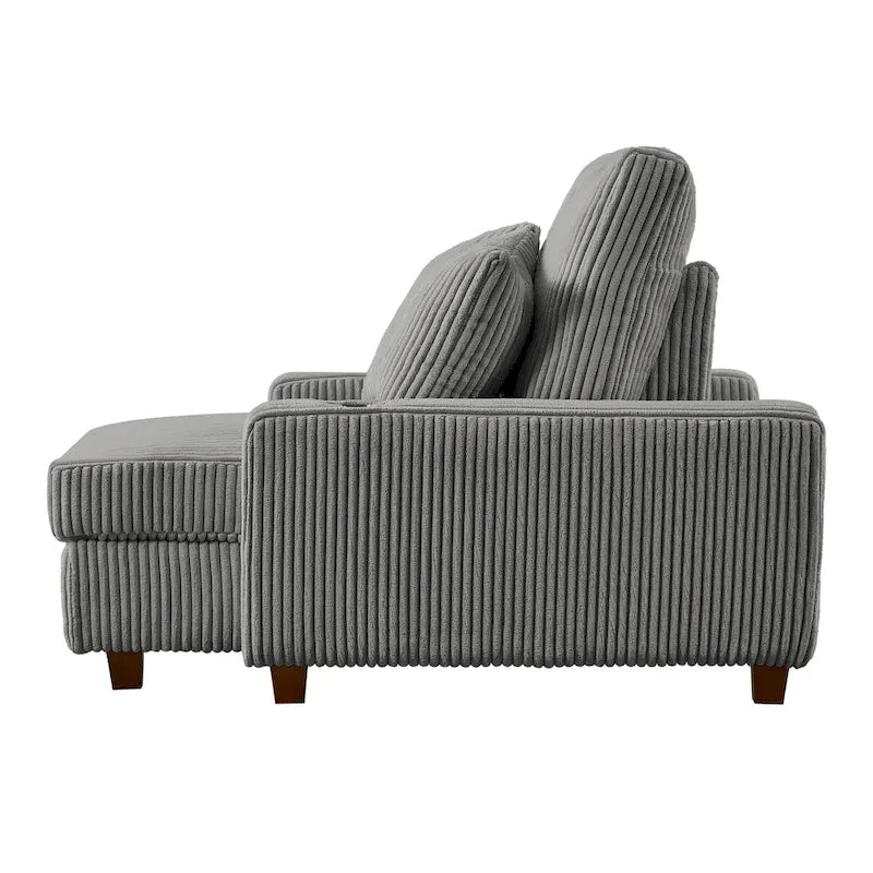 Upholstered Chaise Lounge with Adjustable Backrest Lounge Chair