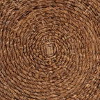 Riau Handwoven Seagrass Coffee Table with Wooden Legs - Natural Wicker Round Living Room Table for Living Room or Bedroom Dcor