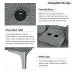 Power Recliner Corner Sofa Reclining Sofa Sectional Couches with Cup Holders, USB Ports and Power Socket for Living Room