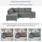 Power Recliner Corner Sofa Reclining Sofa Sectional Couches with Cup Holders, USB Ports and Power Socket for Living Room