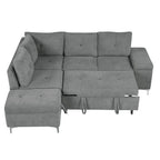 Power Recliner Corner Sofa Reclining Sofa Sectional Couches with Cup Holders, USB Ports and Power Socket for Living Room