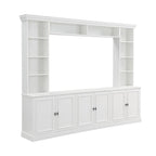 4-Piece Wall Unit Entertainment Center Set with Bookshelf , Versatile TV Stand with Adjustable Shelf, Media Console with Bridge