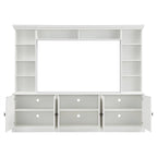 4-Piece Wall Unit Entertainment Center Set with Bookshelf , Versatile TV Stand with Adjustable Shelf, Media Console with Bridge