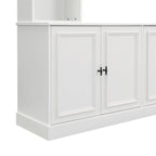 4-Piece Wall Unit Entertainment Center Set with Bookshelf , Versatile TV Stand with Adjustable Shelf, Media Console with Bridge