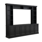 4-Piece Wall Unit Entertainment Center Set with Bookshelf , Versatile TV Stand with Adjustable Shelf, Media Console with Bridge