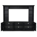 4-Piece Wall Unit Entertainment Center Set with Bookshelf , Versatile TV Stand with Adjustable Shelf, Media Console with Bridge