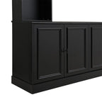 4-Piece Wall Unit Entertainment Center Set with Bookshelf , Versatile TV Stand with Adjustable Shelf, Media Console with Bridge