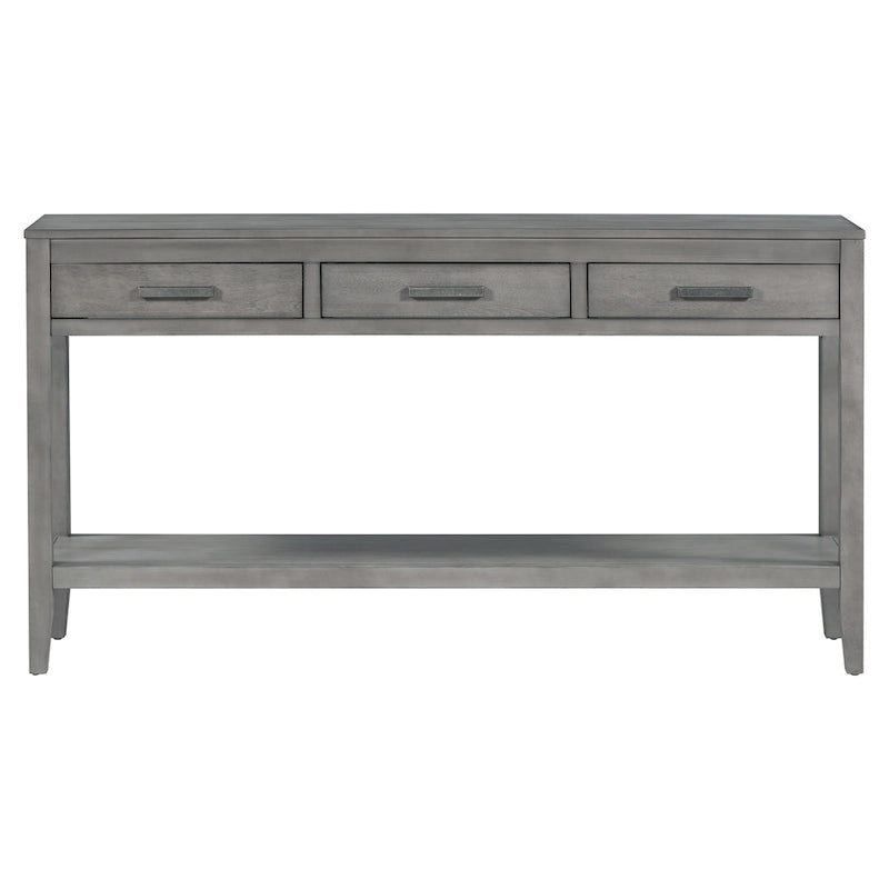 Contemporary 3-Drawer Console Table with 1 Shelf