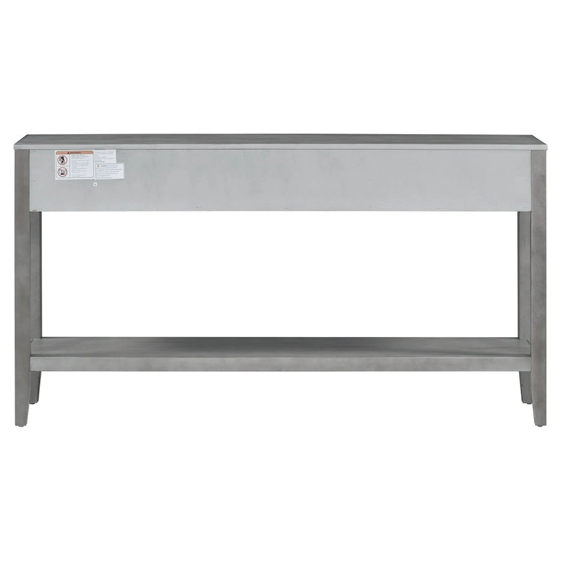 Contemporary 3-Drawer Console Table with 1 Shelf