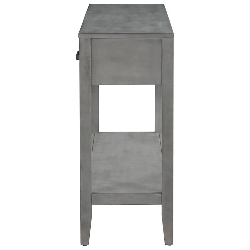 Contemporary 3-Drawer Console Table with 1 Shelf