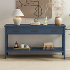 Contemporary 3-Drawer Console Table with 1 Shelf