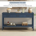 Contemporary 3-Drawer Console Table with 1 Shelf