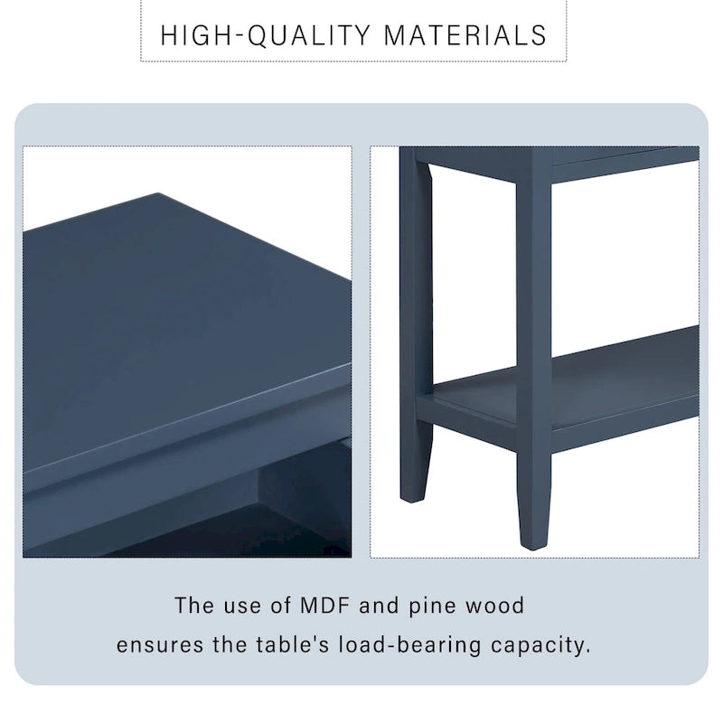 Contemporary 3-Drawer Console Table with 1 Shelf