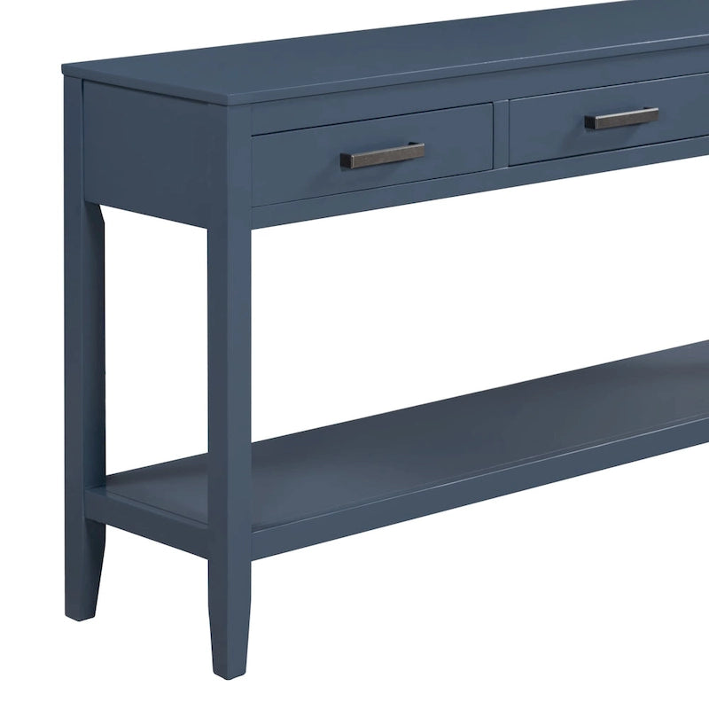 Contemporary 3-Drawer Console Table with 1 Shelf