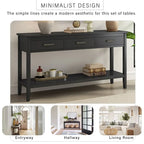Contemporary 3-Drawer Console Table with 1 Shelf