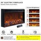 Farmhouse Fireplace TV Stand for Up to 80 TV, Entertainment Center