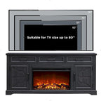 Farmhouse Fireplace TV Stand for Up to 80 TV, Entertainment Center