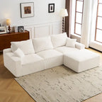 GDFStudio - Olivia Morgan Ultra-Soft Modular 110-Inch L-Shaped Cloud Sofa With No-Assembly, Full-Compression Comfort