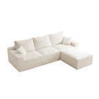 GDFStudio - Olivia Morgan Ultra-Soft Modular 110-Inch L-Shaped Cloud Sofa With No-Assembly, Full-Compression Comfort
