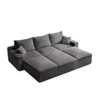 GDFStudio - Olivia Morgan Ultra-Soft Modular 110-Inch L-Shaped Cloud Sofa With No-Assembly, Full-Compression Comfort