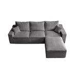 GDFStudio - Olivia Morgan Ultra-Soft Modular 110-Inch L-Shaped Cloud Sofa With No-Assembly, Full-Compression Comfort
