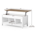 Costway Lift Top Coffee Table w/ Hidden Compartment and Storage