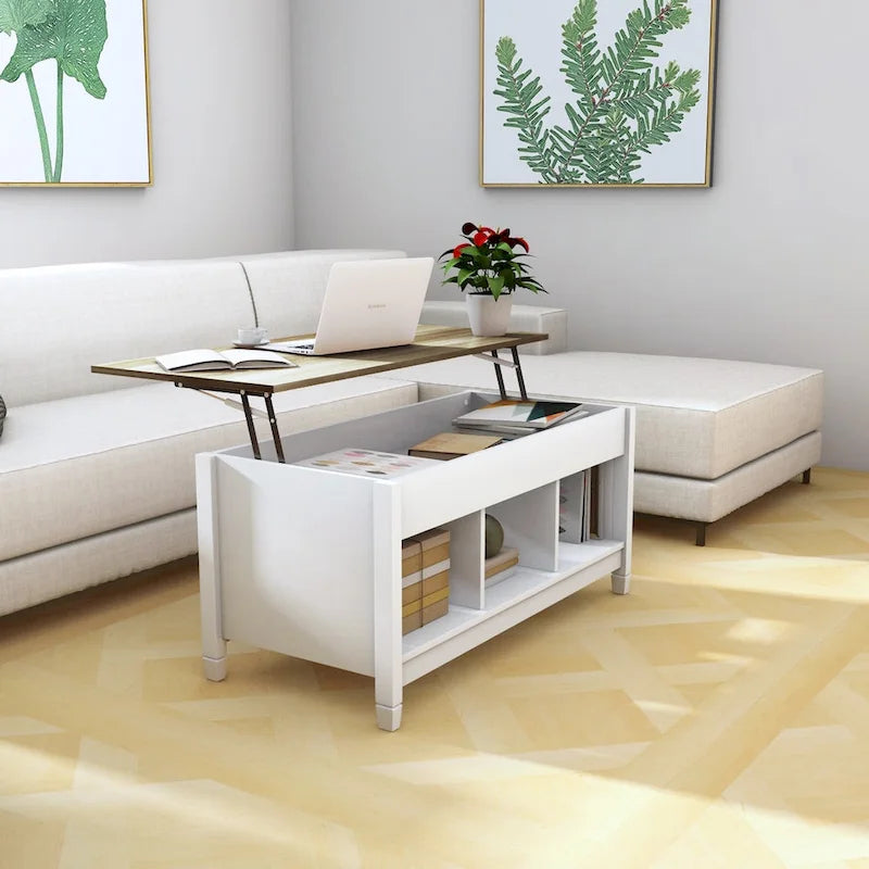 Costway Lift Top Coffee Table w/ Hidden Compartment and Storage