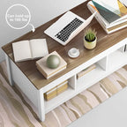 Costway Lift Top Coffee Table w/ Hidden Compartment and Storage