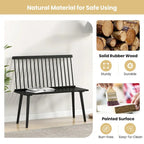 Costway Entryway Bench for 2 Windsor Rubber Wood Dining Bench with - See Details