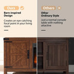 Farmhouse Fireplace TV Stand, Rustic Entertainment Center