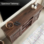 Farmhouse TV Stand for 75 Inch TV, Modern Entertainment Center