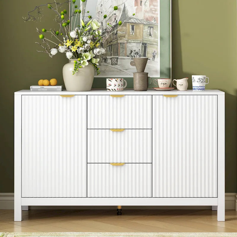 Modern Entryway Cabinet with Adjustable Shelves and Soft-Close Doors