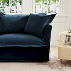 120 Chenille L-Shaped Sectional with Convertible Ottoman & 2 Pillows and 3-Seater Cloud Couch