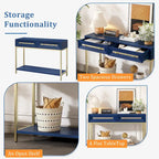 Wood Console Entryway Table with 2 Drawers for Living Room, Entryway