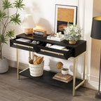 Wood Console Entryway Table with 2 Drawers for Living Room, Entryway