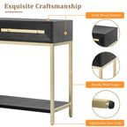 Wood Console Entryway Table with 2 Drawers for Living Room, Entryway