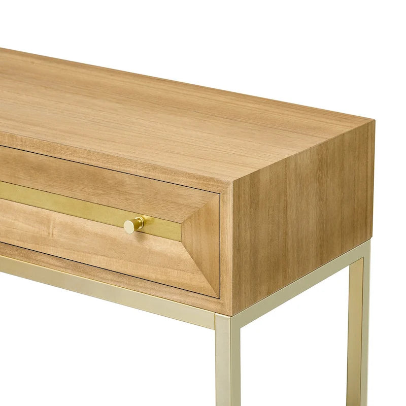 Wood Console Entryway Table with 2 Drawers for Living Room, Entryway