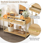 Wood Console Entryway Table with 2 Drawers for Living Room, Entryway