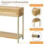 Wood Console Entryway Table with 2 Drawers for Living Room, Entryway