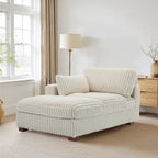 UIXE Upholstered Plush Chaise Lounge Chair For Interior