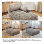 UIXE Upholstered Plush Chaise Lounge Chair For Interior