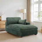 UIXE Upholstered Plush Chaise Lounge Chair For Interior