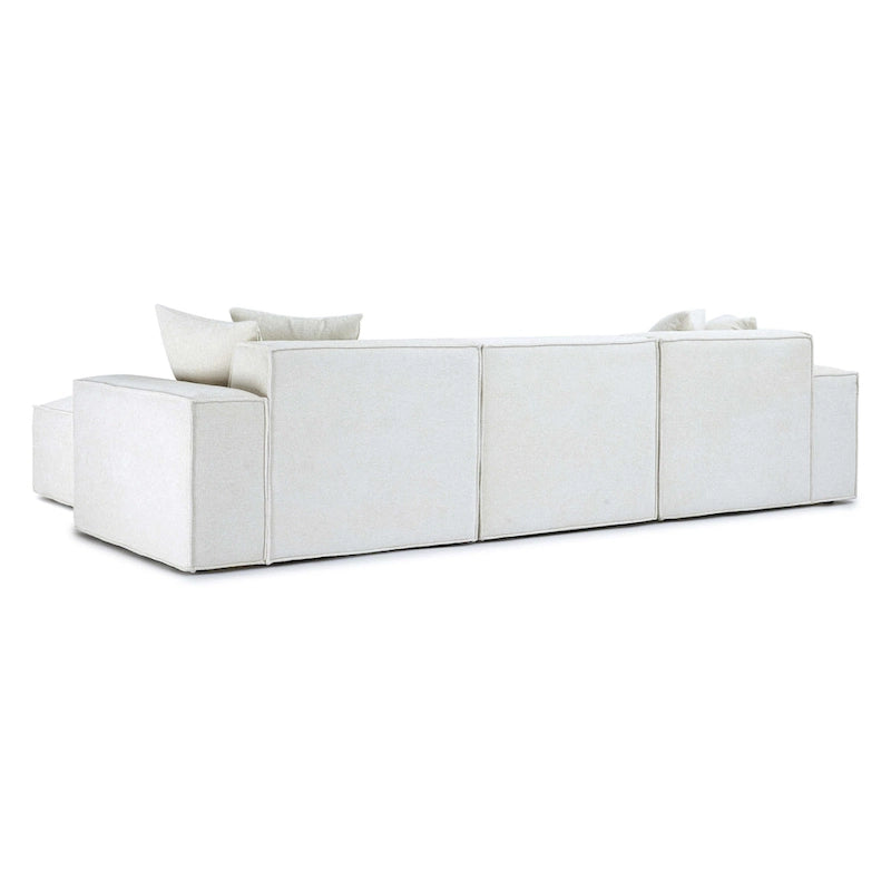 Mindy Chenille Basketweave Modular Sectional - 115.3W x 70D x 28.2H