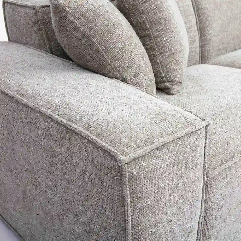 Mindy Chenille Basketweave Modular Sectional - 115.3W x 70D x 28.2H