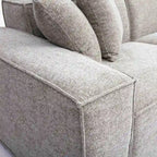 Mindy Chenille Basketweave Modular Sectional - 115.3W x 70D x 28.2H