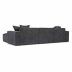 Mindy Chenille Basketweave Modular Sectional - 115.3W x 70D x 28.2H